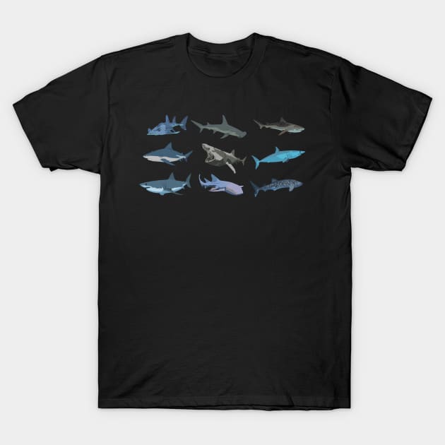 Various Sharks T-Shirt by NorseTech